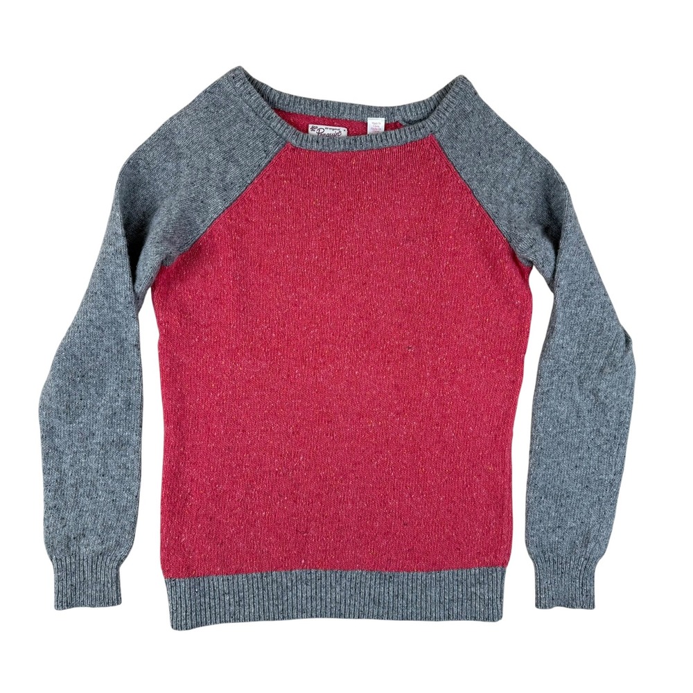 Original Penguin M Sweater Preppy Colorblock Lambswool Raglan Sleeve Fleck